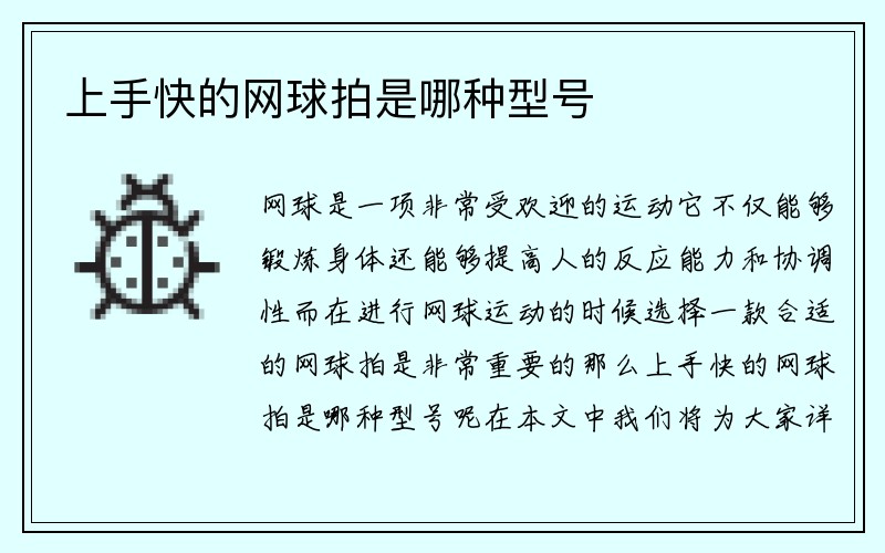 上手快的网球拍是哪种型号