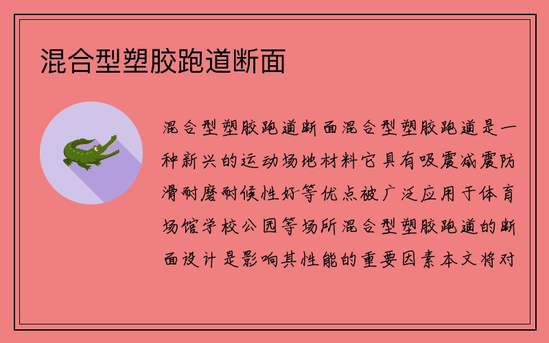 混合型塑胶跑道断面