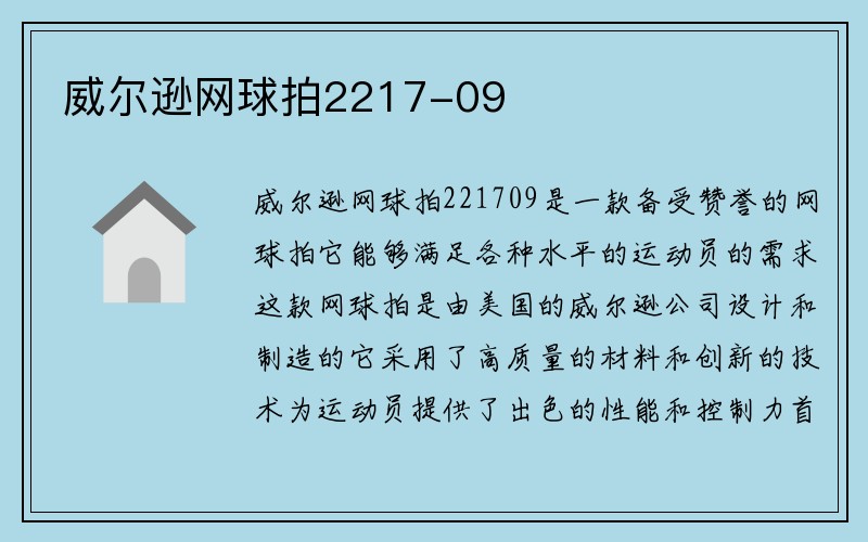 威尔逊网球拍2217-09